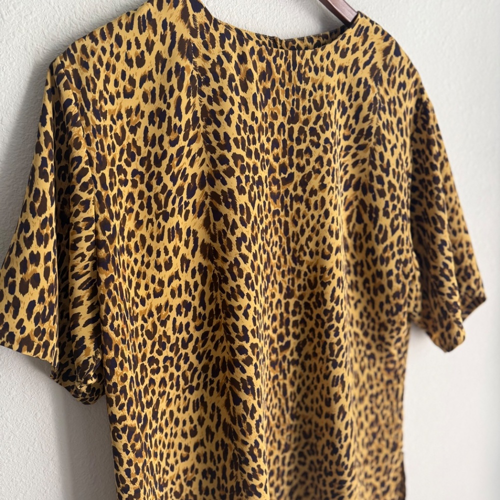 Vintage Cheetah Print Blouse